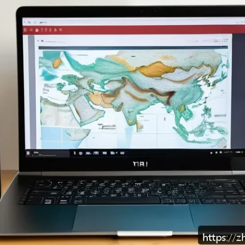 역사책 추천 및 정리 - A modern digital historian’s workspace featuring a sleek laptop screen displaying a detailed interac...